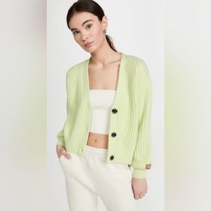 Scotch & Soda Citrus Green V Neck Cardigan